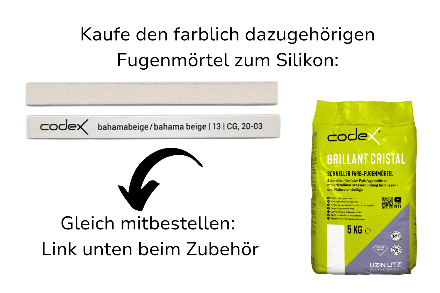 Silikon für Fugen "Codex SG 10" bahamabeige | Silikonfugen für Fliesen in Bad & Küche 0,31 L