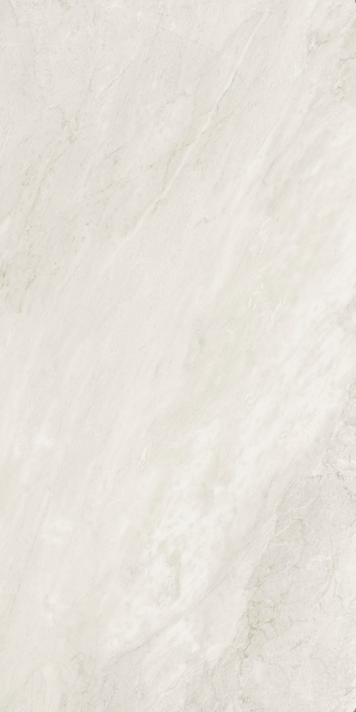 Freisteller der Refin Prestigio Kaleidos Diamante Matt im Format 60x120 cm mit matter heller Breccia-Marmoroptik in Weiß, Creme und sanften Graunuancen sowie feiner natürlicher Steinzeichnung