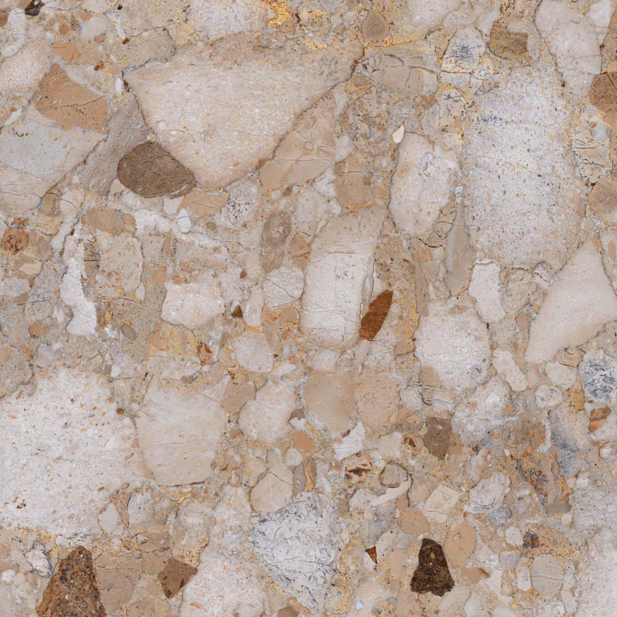 VENISTONE-GOLD-6060-4FA Fliese Terrazzo-Steinoptik beige matt 60x60 cm "Veni Gold" rektifiziert