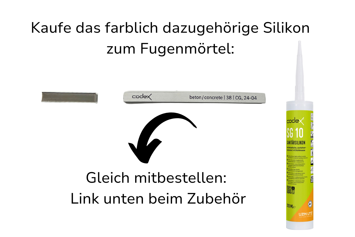 Fugenmörtel für Fliesen & Naturstein "Codex Brillant Cristal" beton | schnell erhärtend flexibel 5 kg