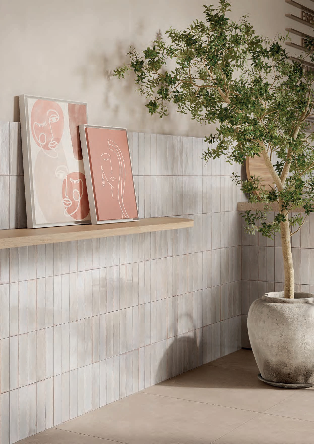 Fliese weiß glasiert unregelmäßige Oberfläche Look Ragno by Marazzi