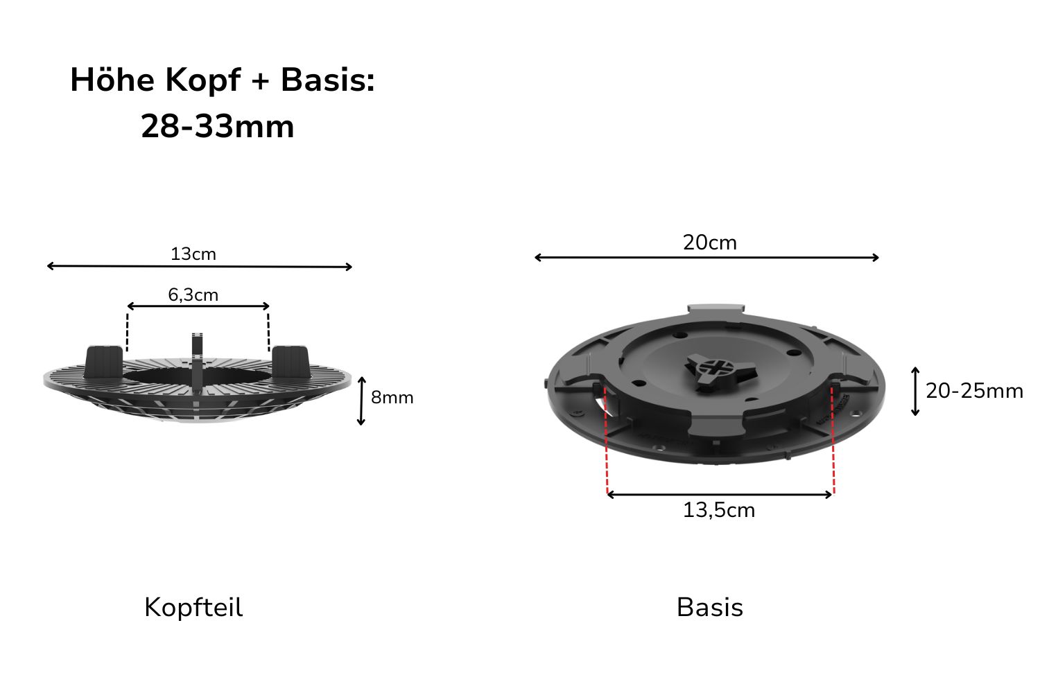 Stelzlager für Terrassenplatten höhenverstellbar & selbstnivellierend mit 4mm Fuge "Easy"