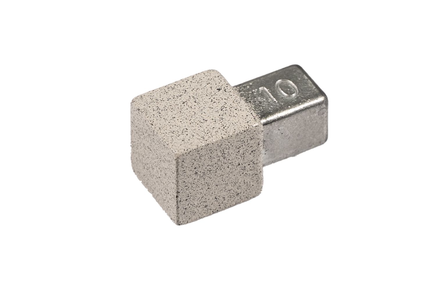 2 Stk. Dural Ecken für Fliesenprofil SQUARELINE ROCKS Granite Aluminium | Höhe 7 mm