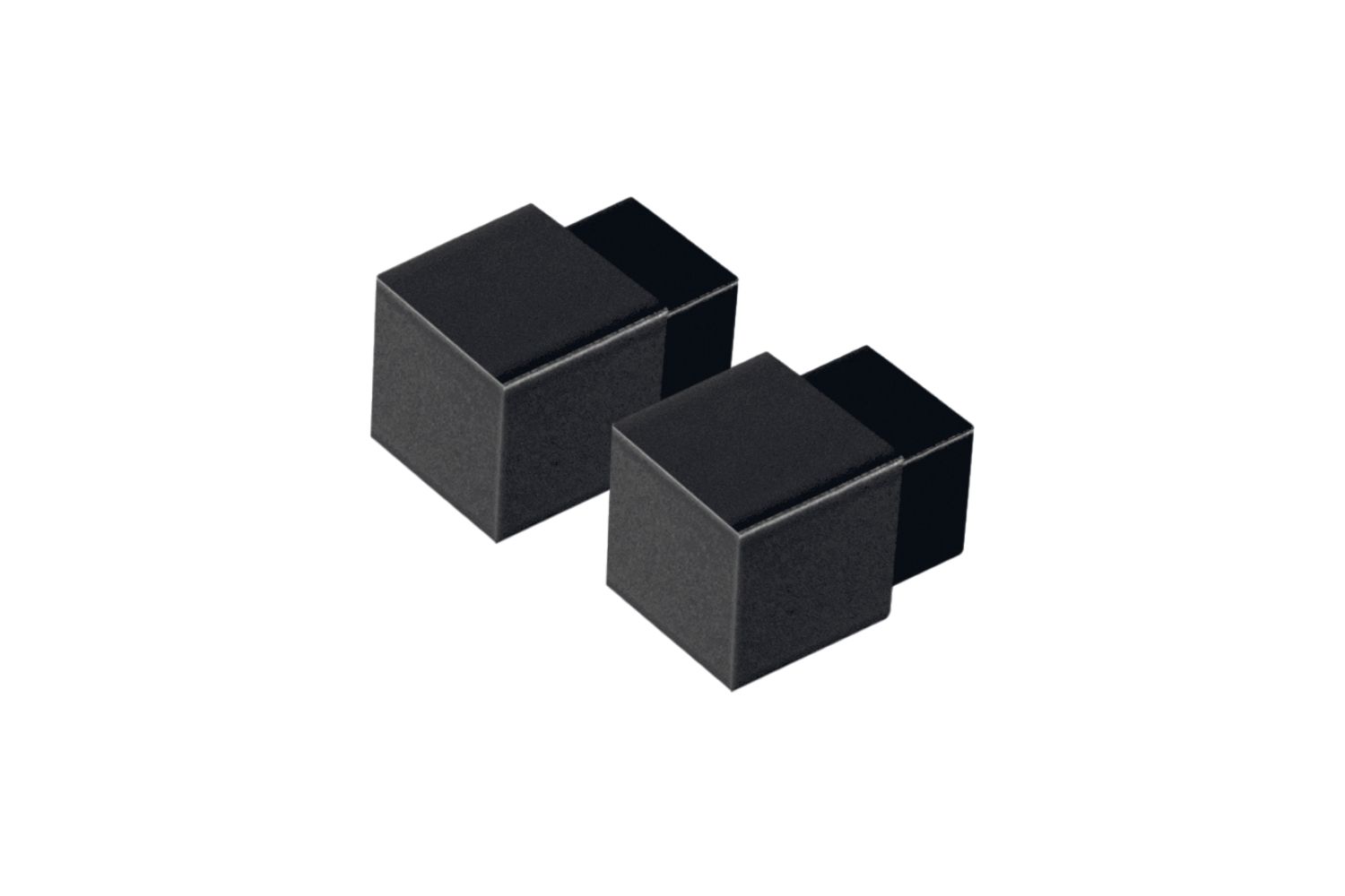 2 Stk. Dural Ecken für Fliesenprofil schwarz glänzend  pulverbeschichtet SQUARELINE Aluminium