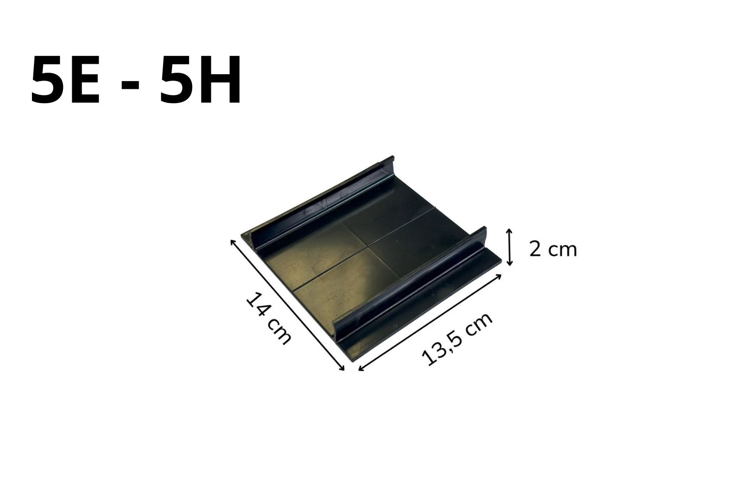 Verbindungsstück für U-Drain Pro Entwässerungssystem schwarz, L:14cm x B:13,5cm x H:2cm
