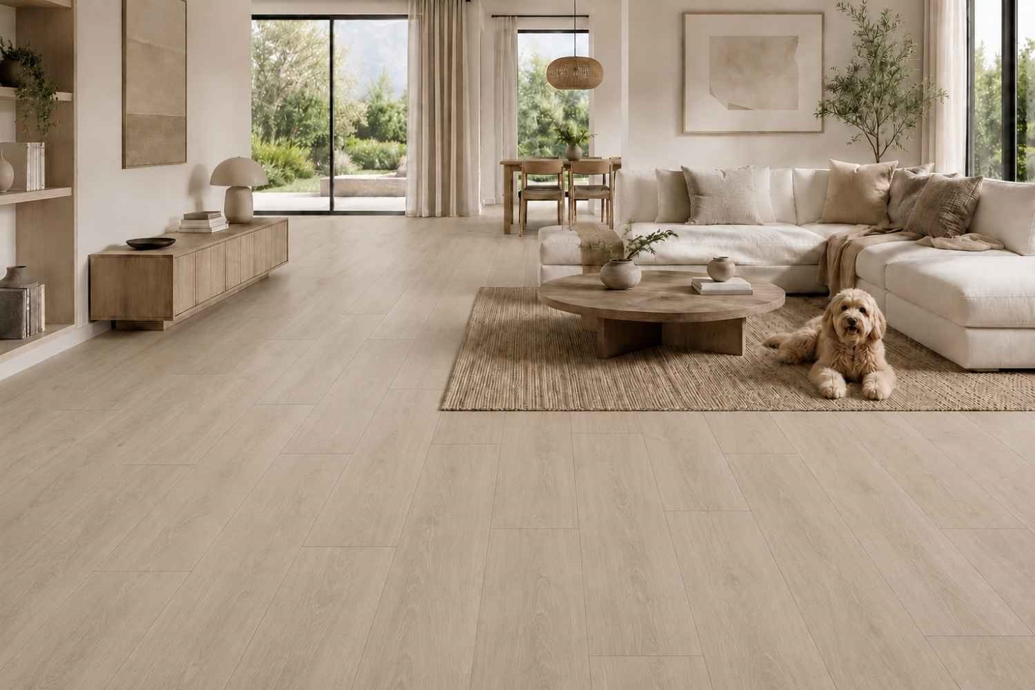 Fliese Holzoptik Eiche hellbraun 20x120cm "Skandi Maple" Feinsteinzeug rektifiziert
