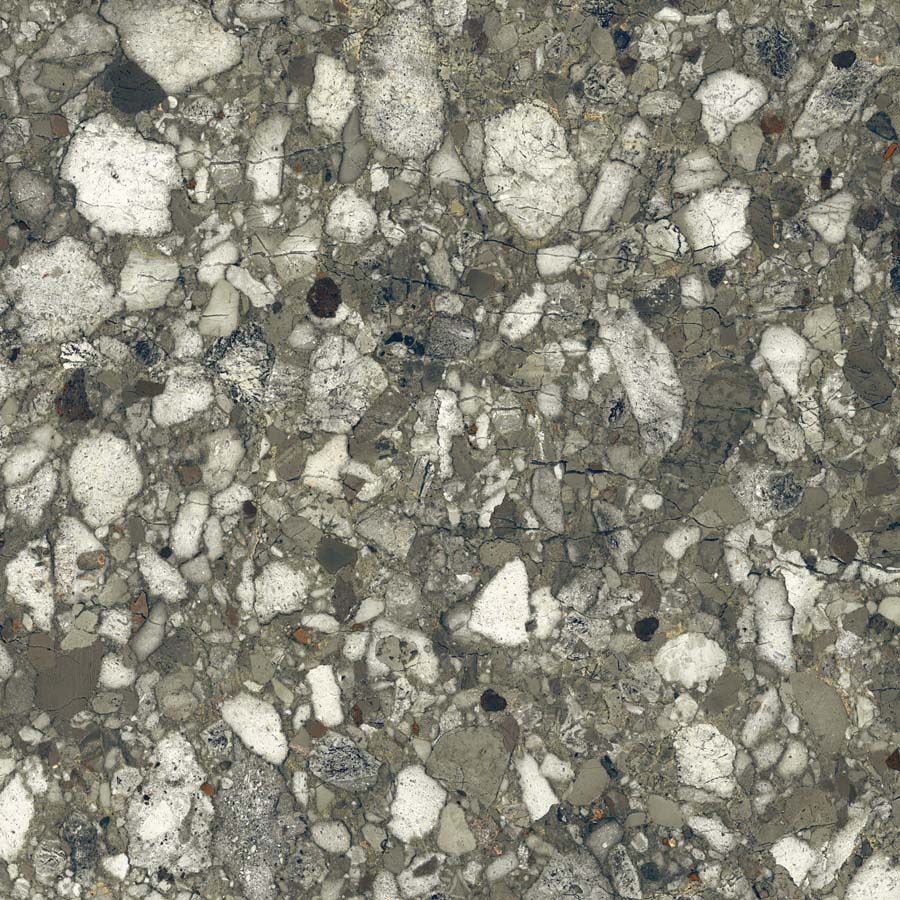 Fliese Terrazzo-Steinoptik grün matt 120x120 cm "Veni Emerald" rektifiziert