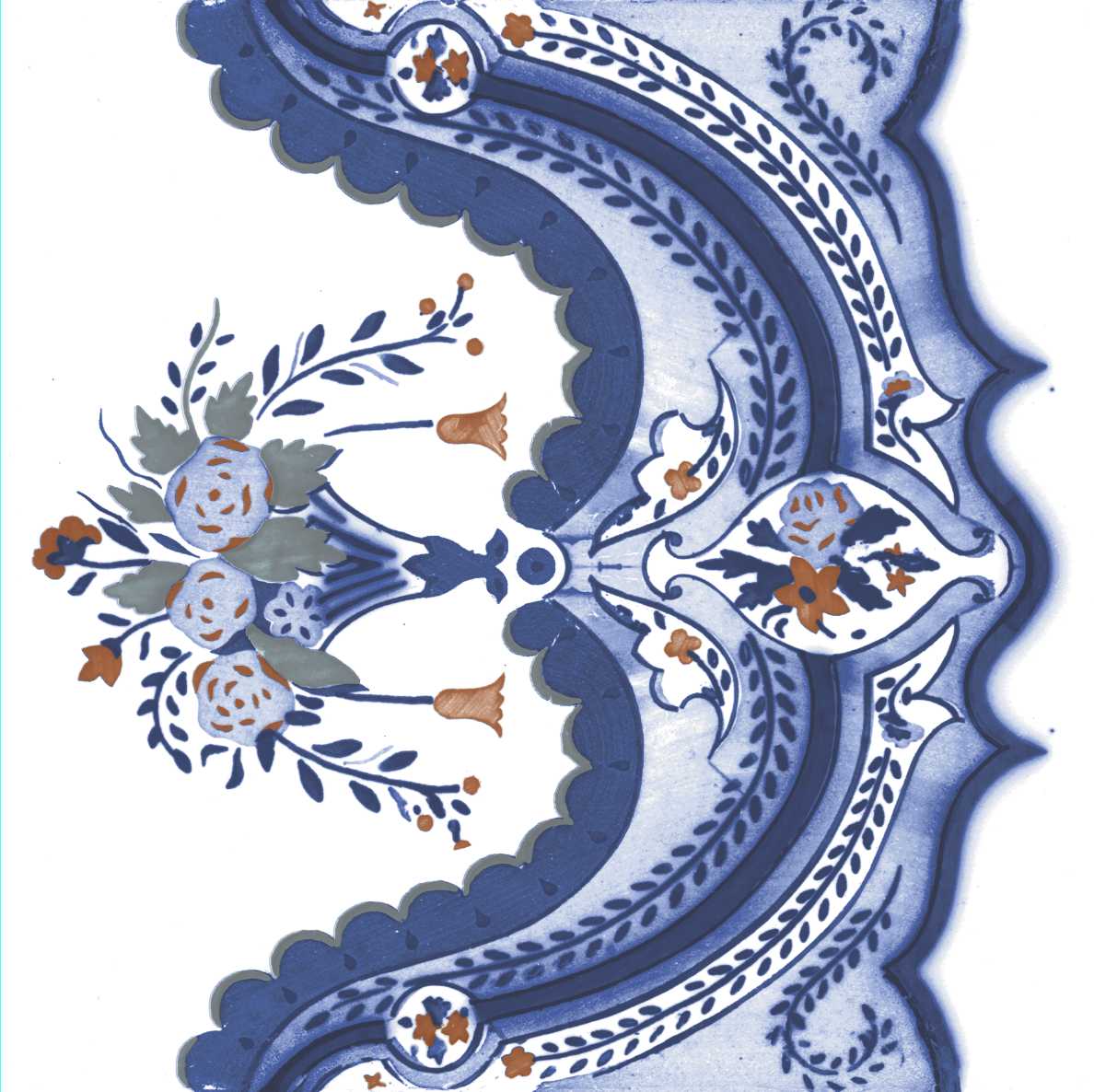 RESTPOSTEN Wandfliese Vintage Dekor 25x25 cm "Galana" | 24 verschiedene Dekore nach Zufall