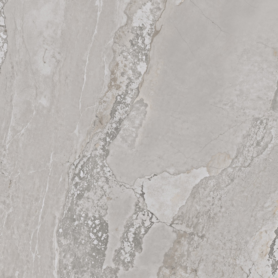 Fliese Metalloptik grau matt 120x120cm "Planet Grey" Feinsteinzeug rektifiziert - mit fühlbarer 3D-Struktur
