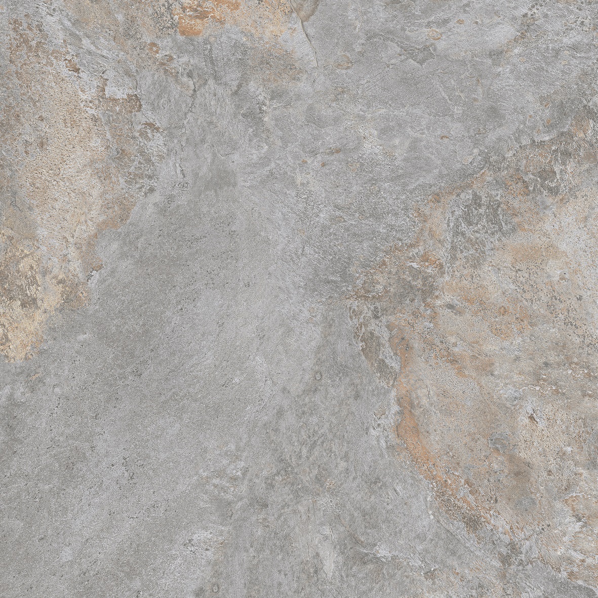 Fliese Natursteinoptik grau-silber matt 120 x 120cm "Nebula Silver" Feinsteinzeug mit fühlbarer 3D-Steinstruktur