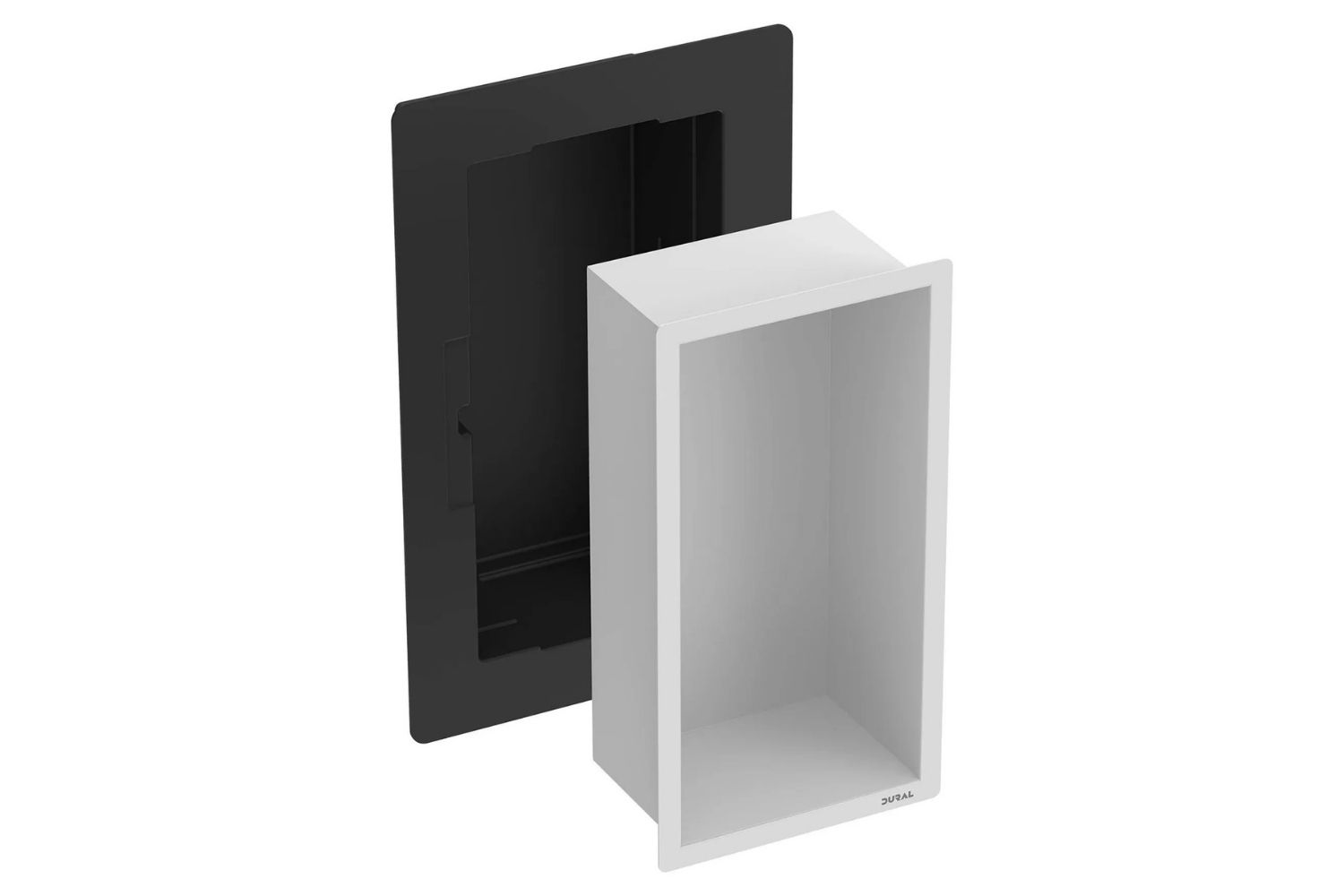 Dural Duschnische Edelstahl "DURANICHE pro" weiß matt pulverbeschichtet  - 15 × 30 × 10 cm