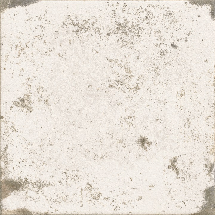 Retro-Fliese Zementoptik weiß 33,3x33,3 cm "Antique White" Feinsteinzeug rektifiziert