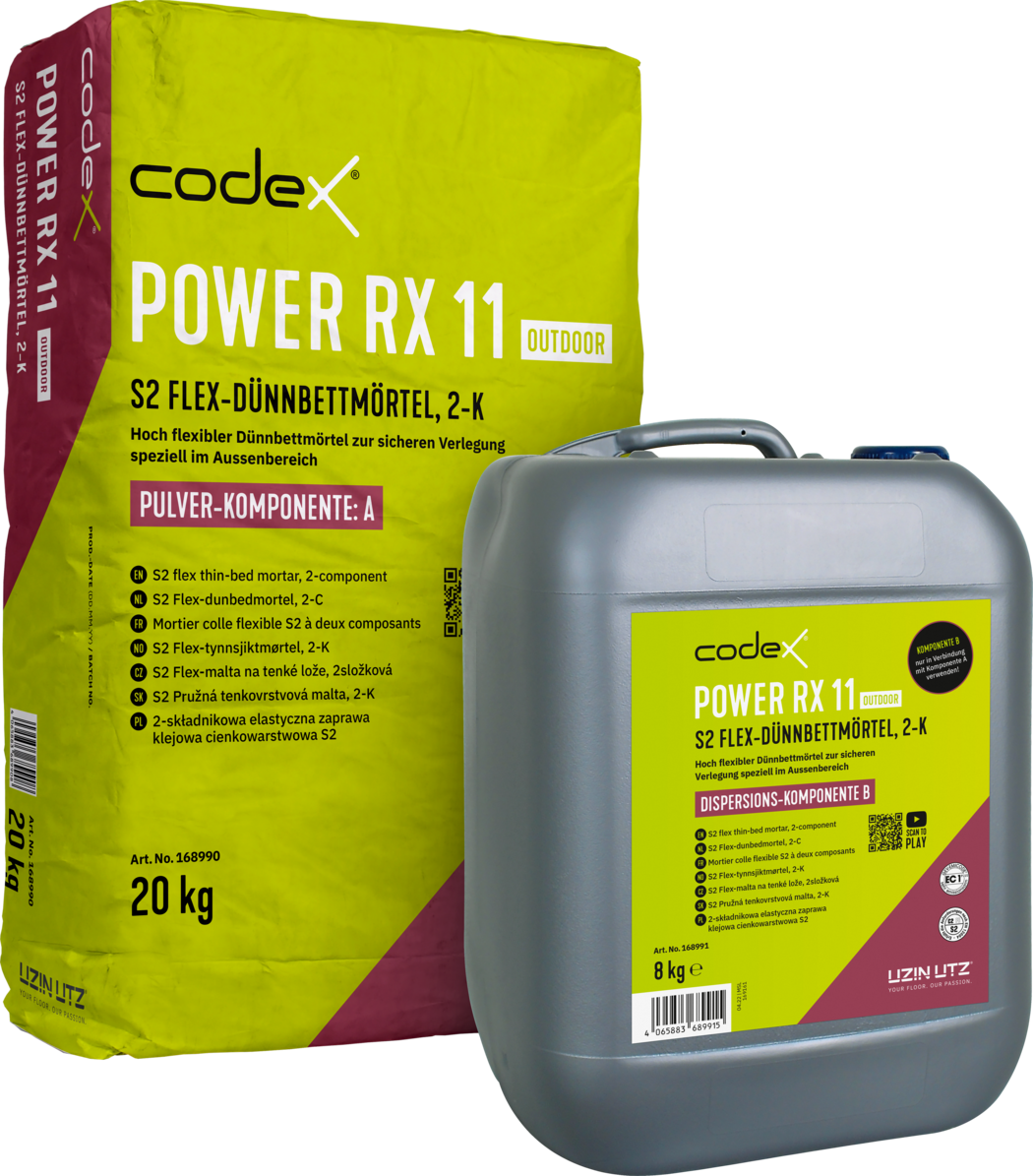 2K Fliesenkleber Flexkleber "Codex Power RX 11 Outdoor" für Außen & Nassräume 28 kg