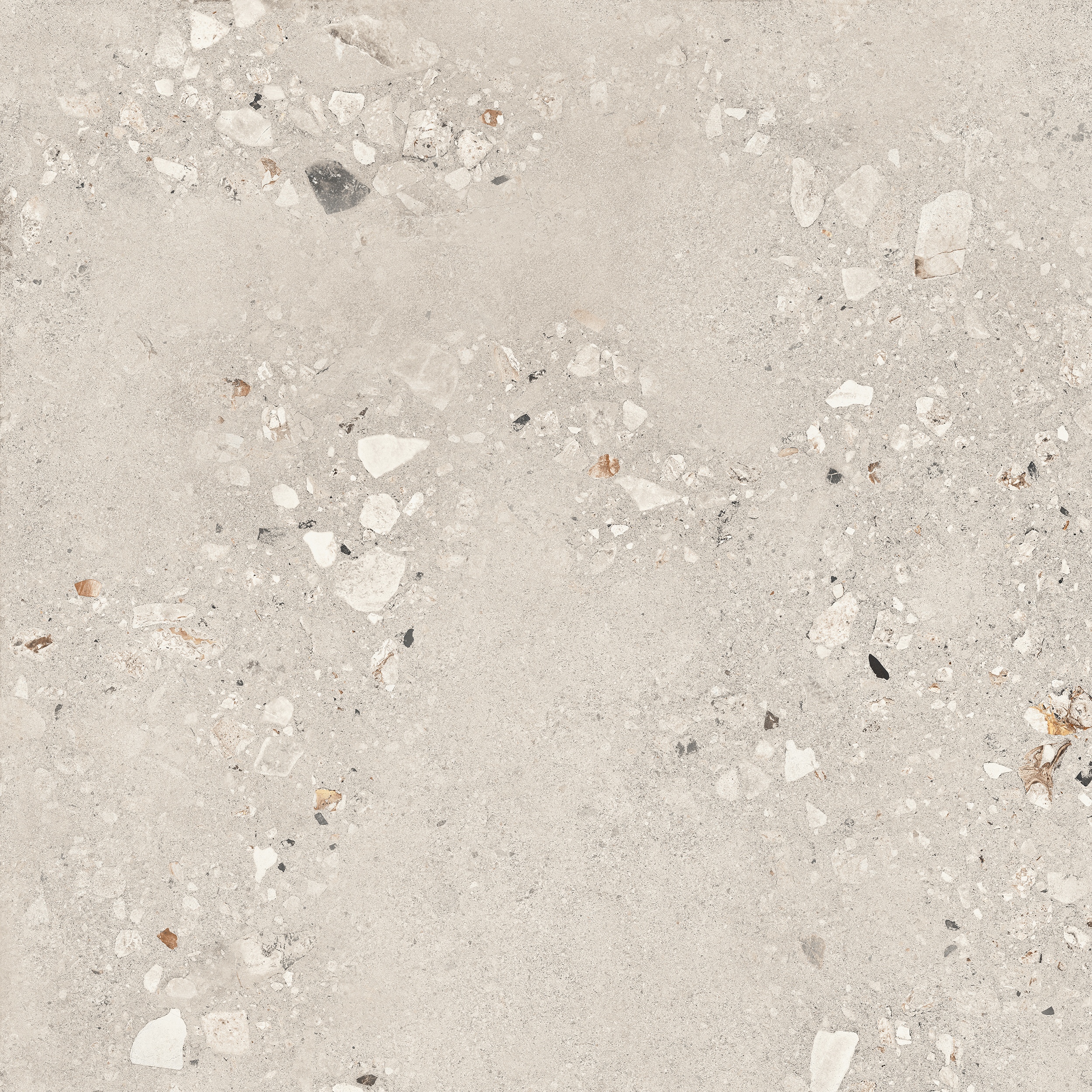 90x90 cm Fliese Terrazzo-Optik Logico Cosmo Pearl Sant Agostino hellgrau