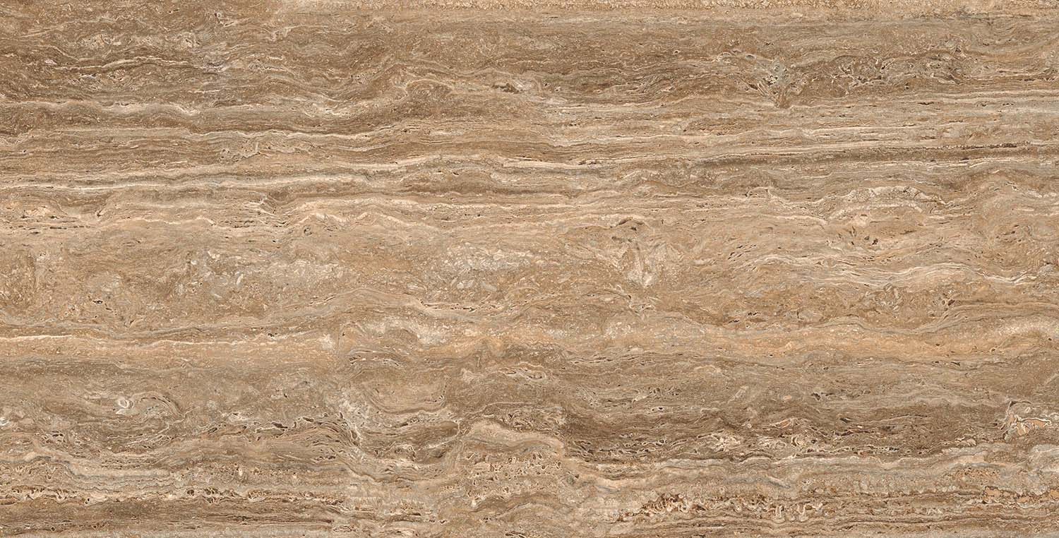 Travertin-Steinoptik beige-braun 60x120cm matt "Marvet Supreme" Feinsteinzeug rektifiziert