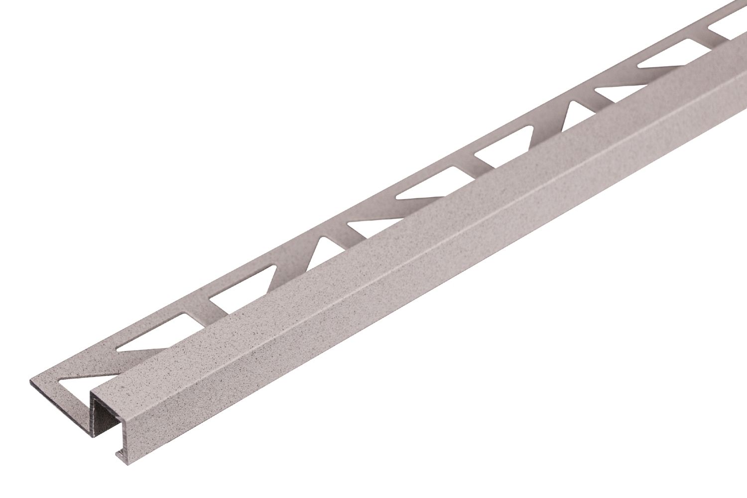 Dural Quadratprofil Limestone SQUARELINE ROCKS strukturbeschichtete Aluminium-Abschlussschiene 250 cm