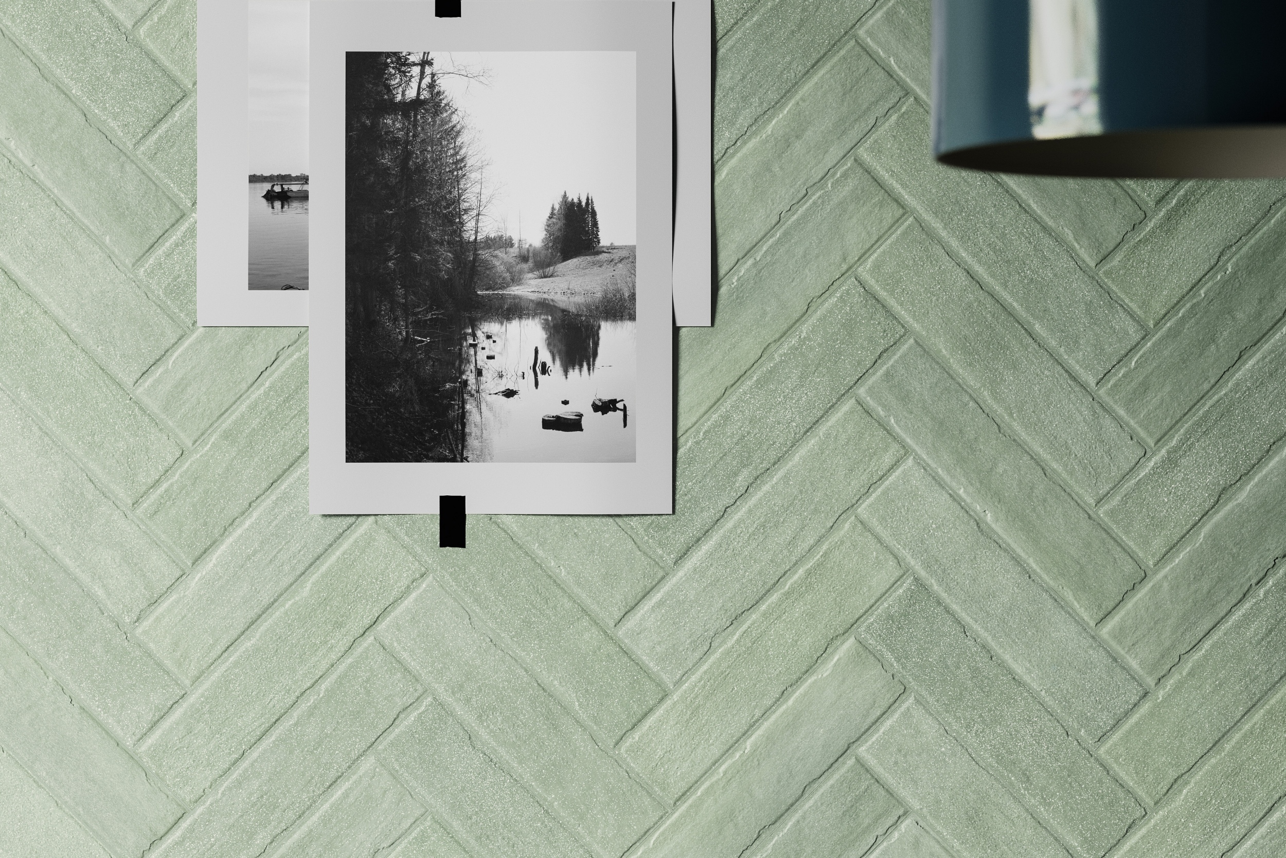 Fliese unregelmäßige Oberfläche 5x20 cm "Tetris Rugiada" hellgrün matt Fliese unregelmäßige Oberfläche 5x20 cm "Tetris Rugiada" hellgrün matt