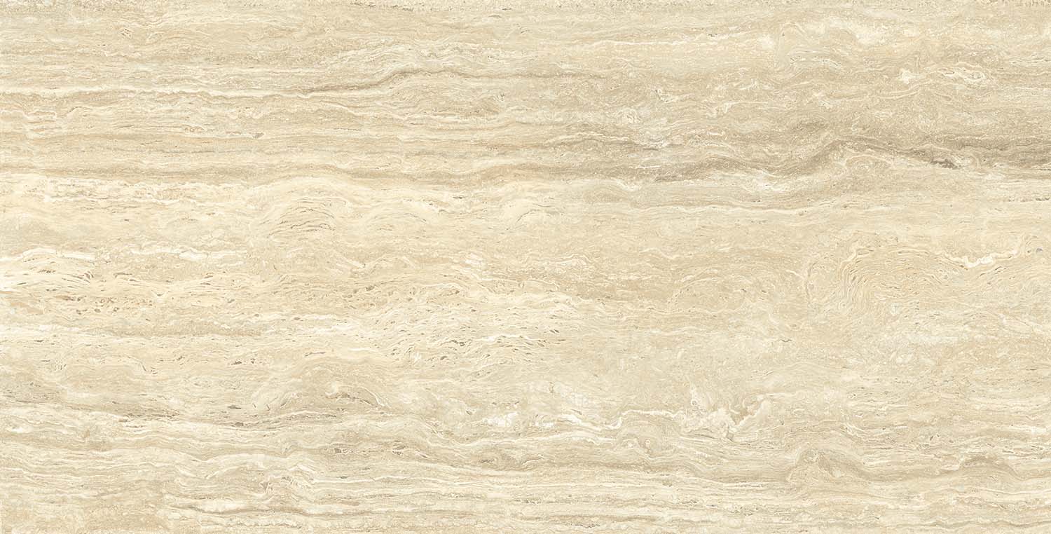 Travertin-Steinoptik goldig-warm 60x120cm matt "Marvet Golden" Feinsteinzeug rektifiziert