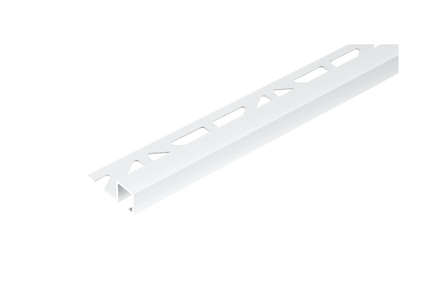 Dural Quadratprofil weiß glänzend SQUARELINE pulverbeschichtet Aluminium-Abschlussschiene 250 cm