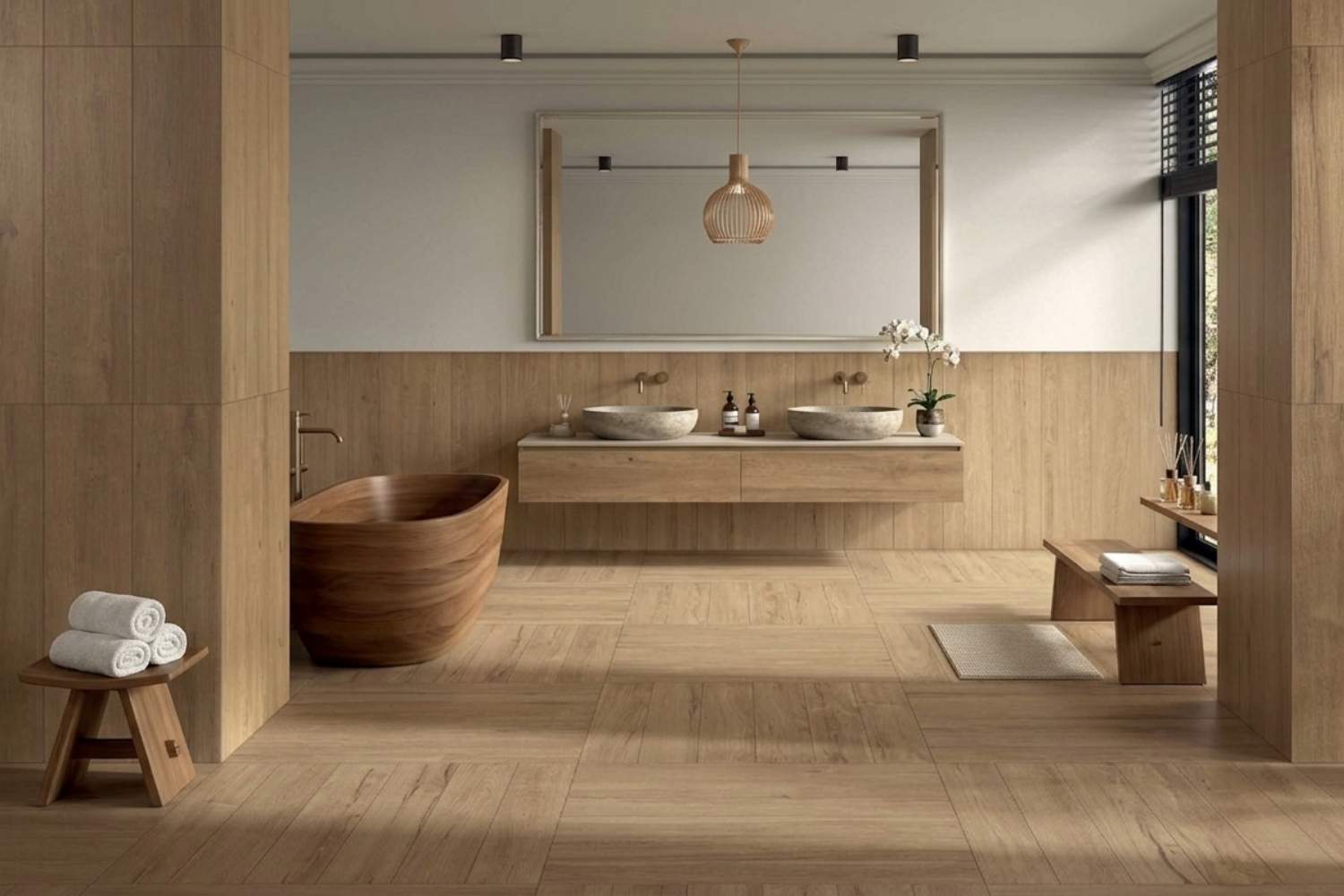 Fliese Holzoptik Eiche 20x120cm Badezimmer