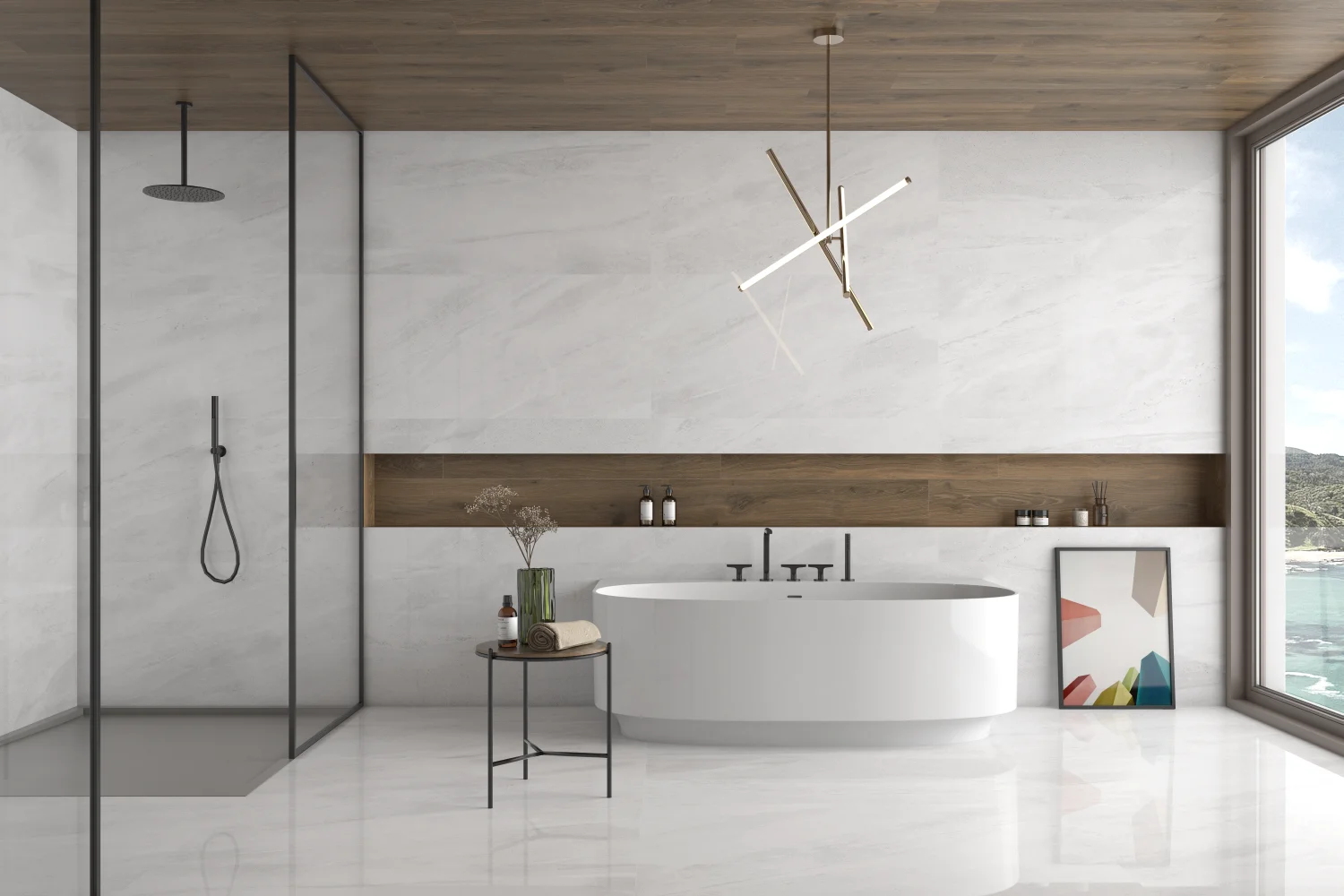 Wandfliese Holzoptik Geowood Eiche dunkelbraun