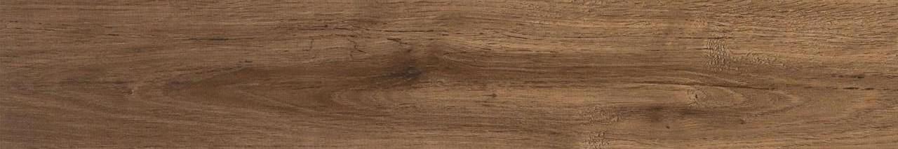 Restposten Fliese Holzoptik dunkelbraun matt 9,5 x 59 cm "Atlantica Canela" Feinsteinzeug rektifiziert