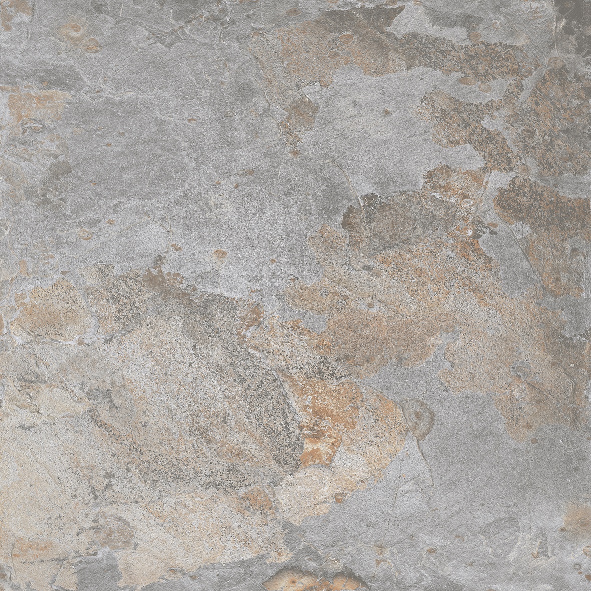 Fliese Natursteinoptik grau-silber matt 120 x 120cm "Nebula Silver" Feinsteinzeug mit fühlbarer 3D-Steinstruktur