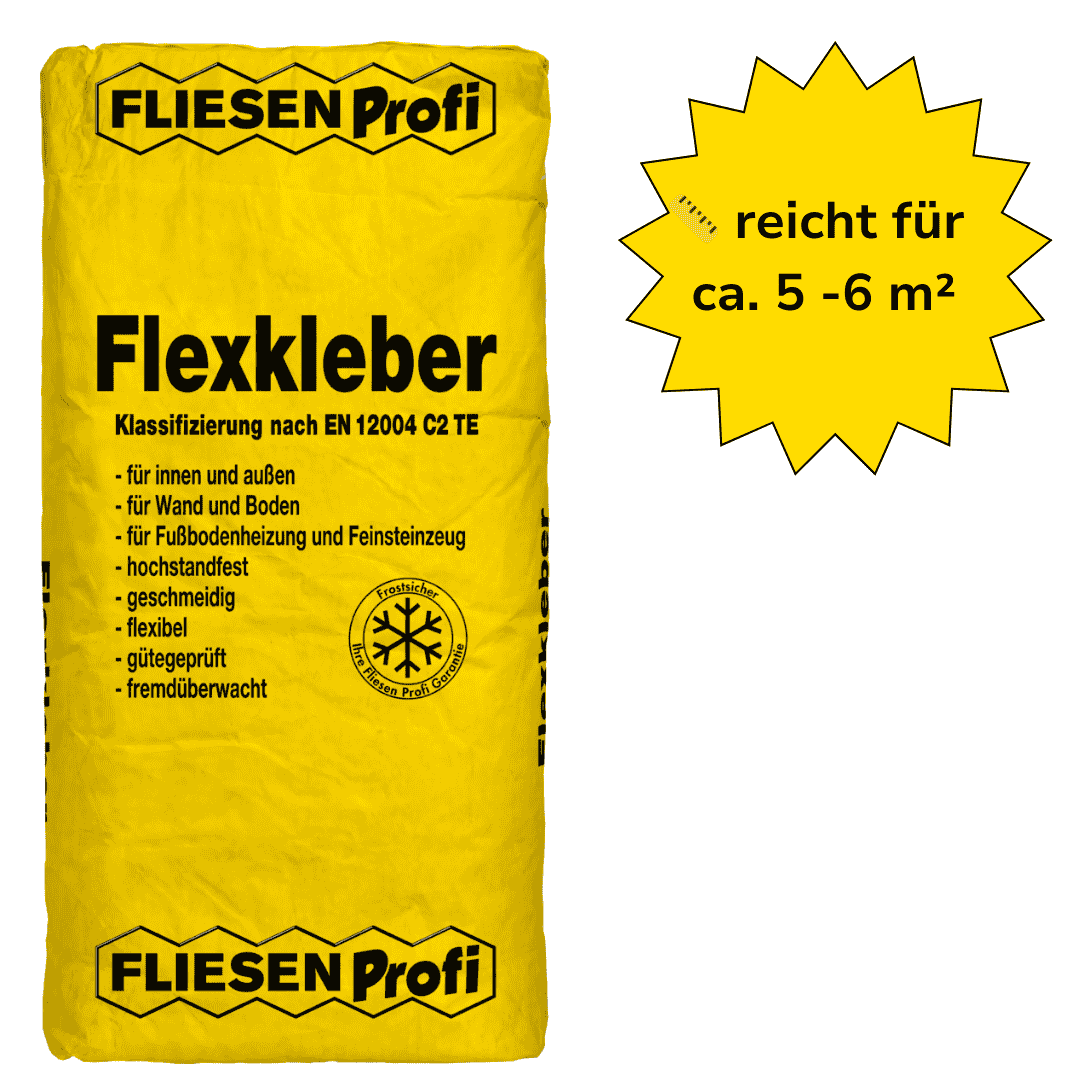 Fliesenkleber "FliesenProfi Flexkleber" Dünnbettmörtel für Innen & Außen 20 kg