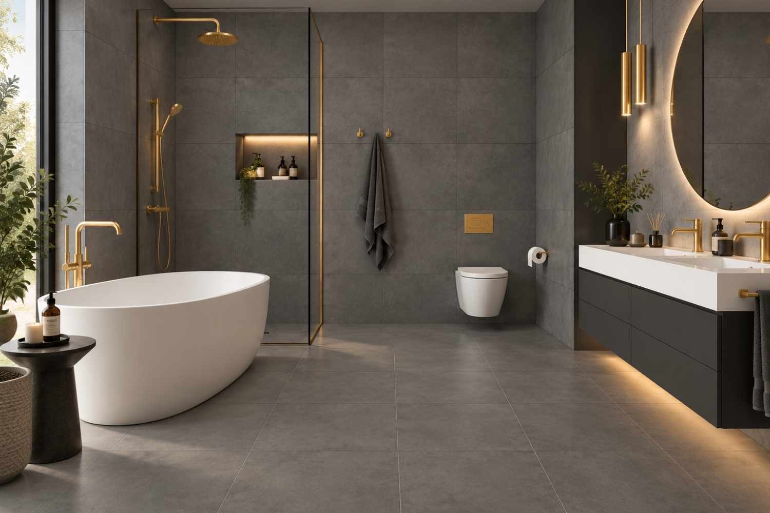 Restposten Fliese Betonoptik Dunkelgrau 60x60 cm matt "Steuler Habitat Lava" Kerateam Feinsteinzeug rektifiziert