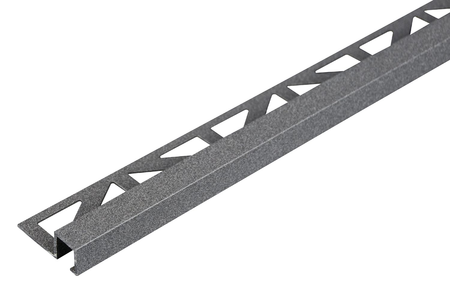 Dural Quadratprofil Graphite Slate SQUARELINE ROCKS strukturbeschichtete Aluminium-Abschlussschiene 250 cm