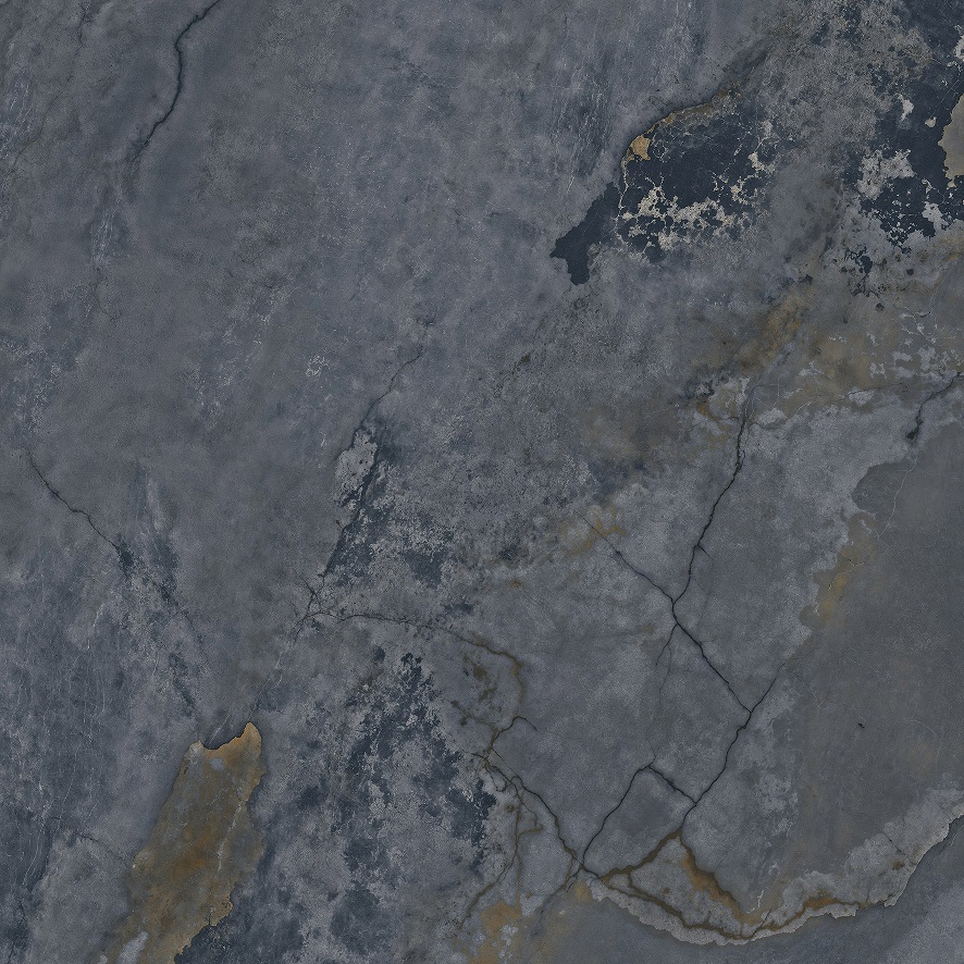 Fliese Metalloptik blau glänzend 90x90cm  "Planet Blue" Feinsteinzeug rektifiziert