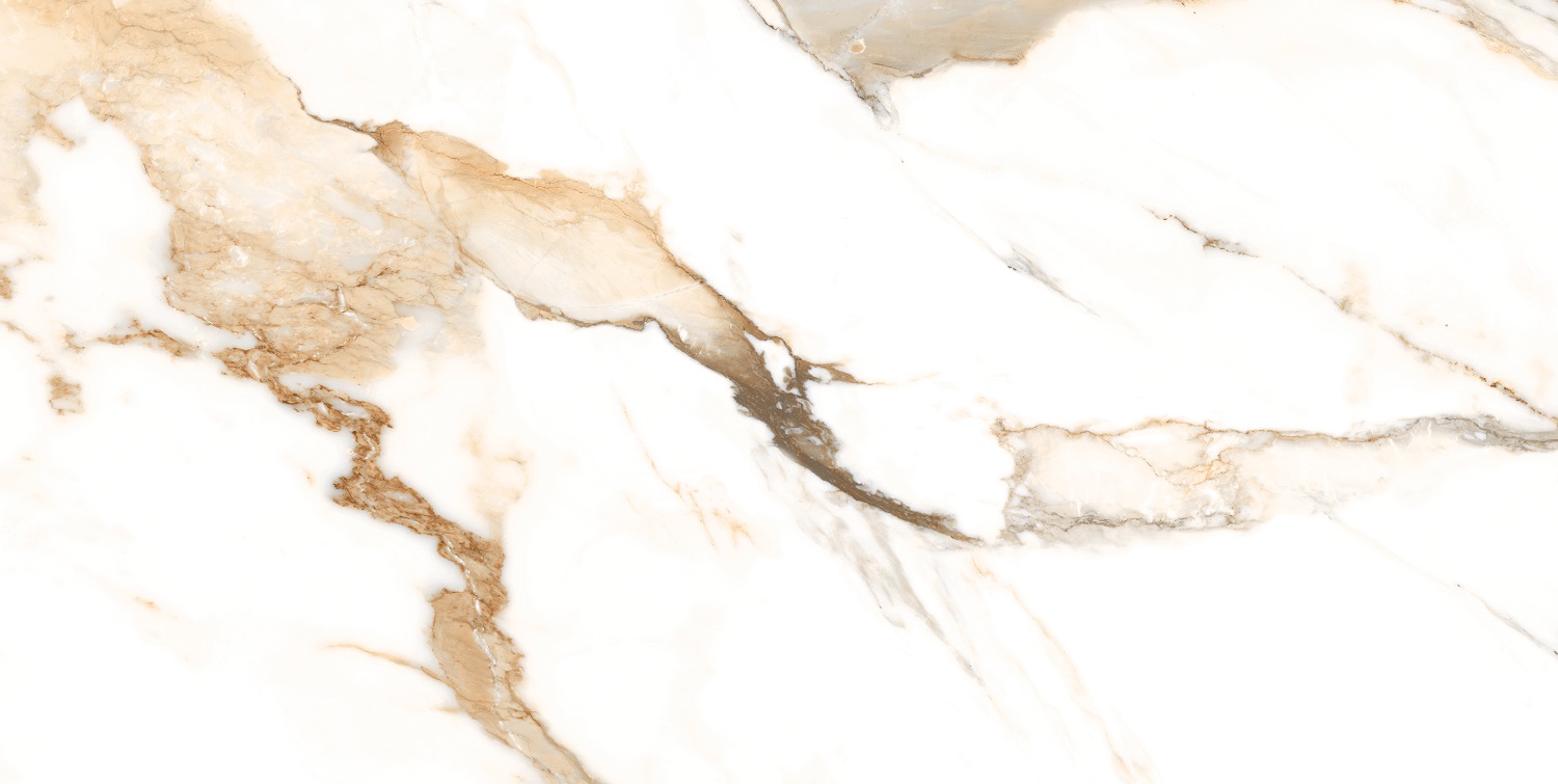 ABVERKAUF Fliese Paonazzetto-Marmoroptik weiß-beige matt 60x120 cm "Crash Beige" rektifiziert