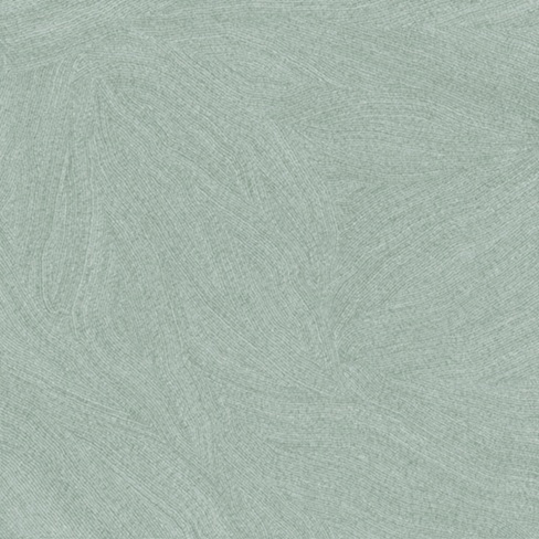 Freisteller der Refin Ink Quiet Fliese im Format 80x80 cm in sanftem Salbei-Mint mit feiner textiler Struktur und elegant geschwungenem Linienbild