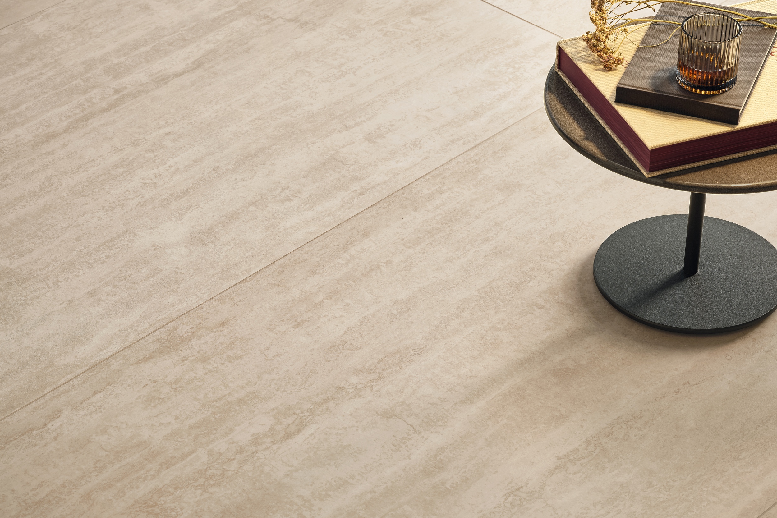 Fliese Travertin-Optik Prestigio Travertino Beige matt Bodenfliesen Wandfliesen