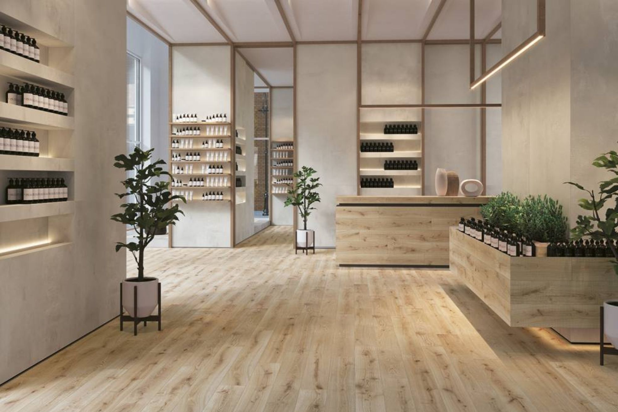 Fliese Holzoptik Eiche hellbraun Exence Vanilla Atlas Concorde