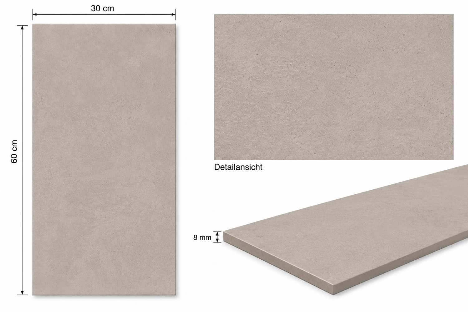 Restposten Fliese Steinoptik Beige 30x60cm matt "Steuler Habitat Stone" Kerateam Feinsteinzeug rektifiziert