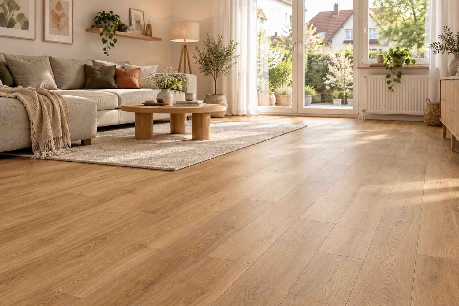 SPC Klick-Vinyl "Landhaus" Eiche warm 18,3x122x0,65 cm matt mit Trittschalldämmung