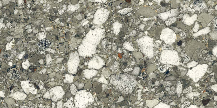 Fliese Terrazzo-Steinoptik grün matt 60x120 cm "Veni Emerald" rektifiziert