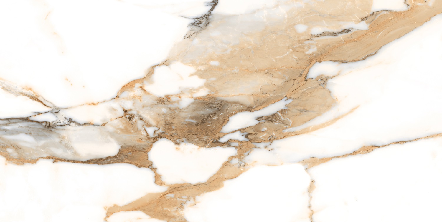 ABVERKAUF Fliese Paonazzetto-Marmoroptik weiß-beige matt 60x120 cm "Crash Beige" rektifiziert