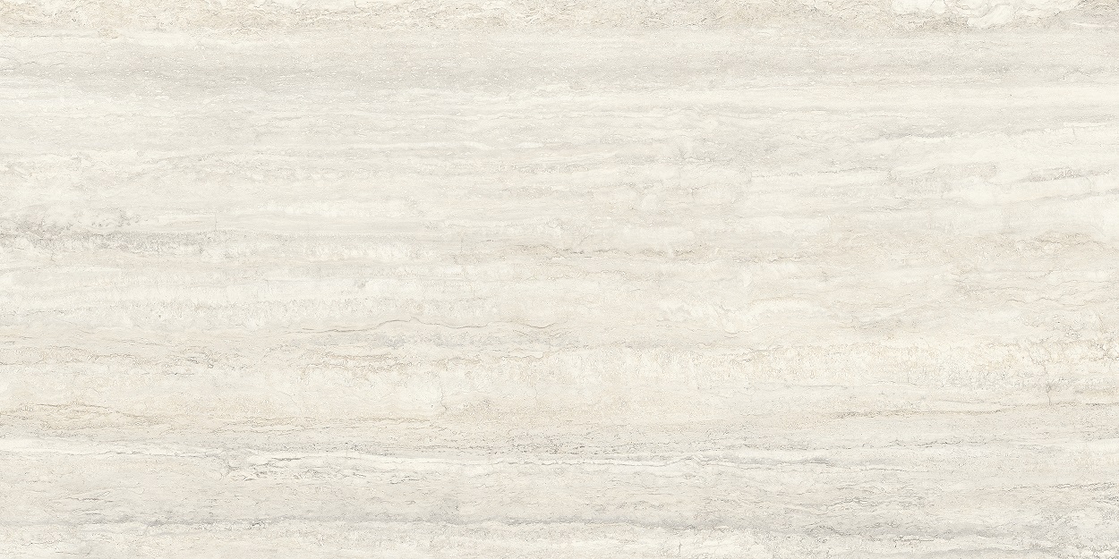 Fliese raffinierte Travertin-Steinoptik creme matt 90x180 cm "Invictus Ivory" rektifiziert