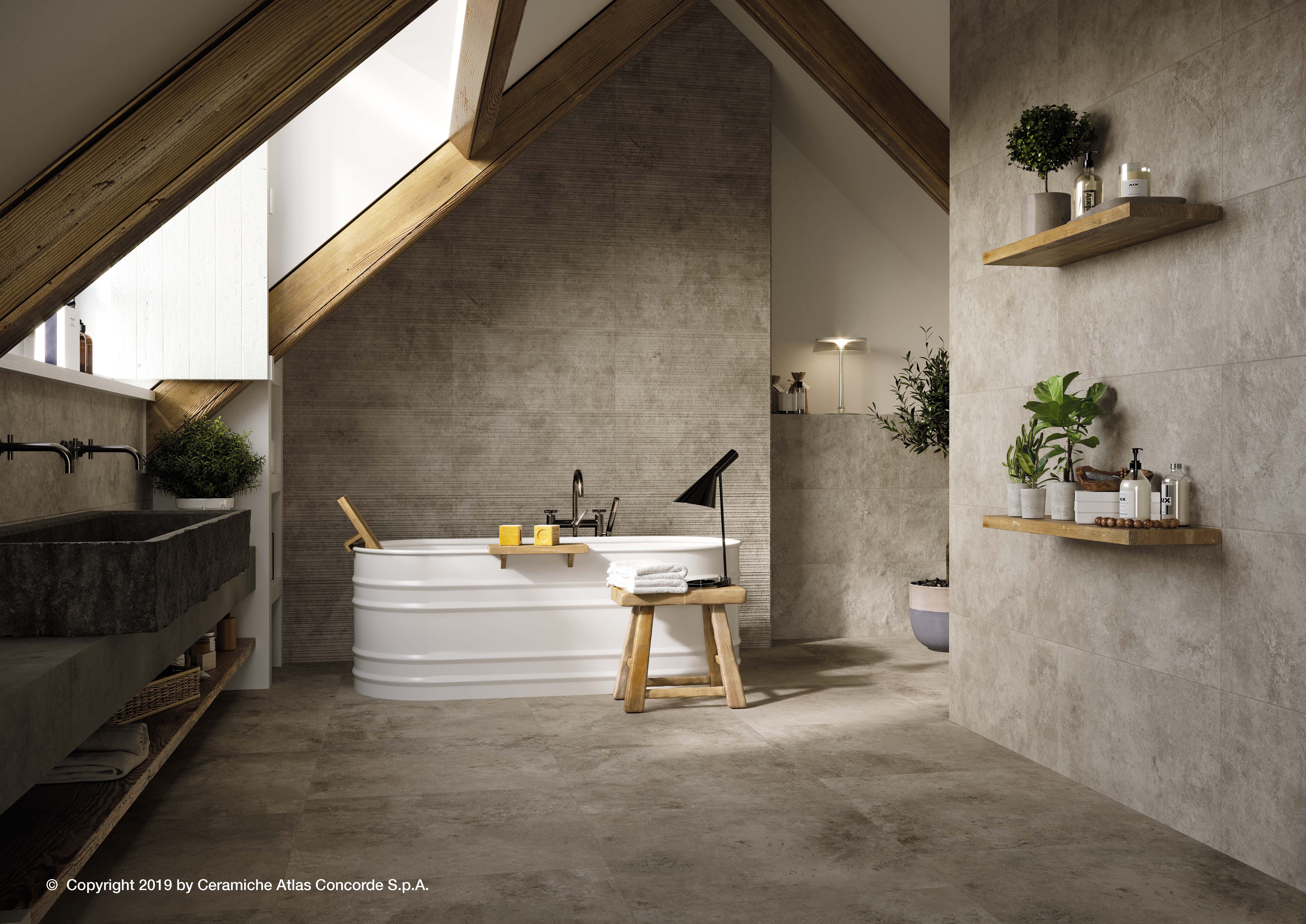 Fliese Kalkstein-Optik Steinoptik hell grau beige matt Aix Cendre Atlas Concorde