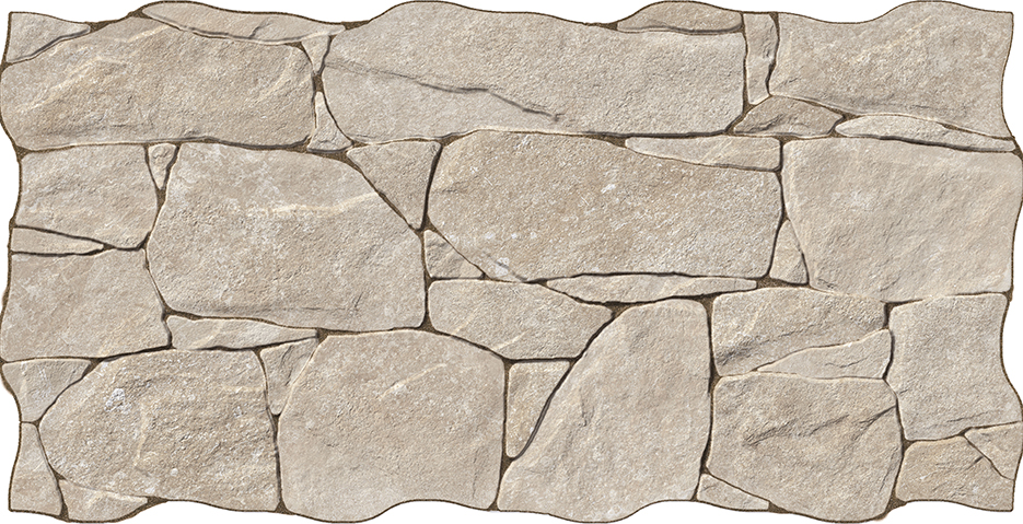Verblender-Fliese Steinoptik beige 33,3x65cm "Gobi Beige" Steinoptik Wandverkleidung