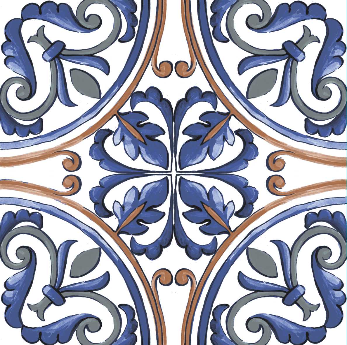 RESTPOSTEN Wandfliese Vintage Dekor 25x25 cm "Galana" | 24 verschiedene Dekore nach Zufall