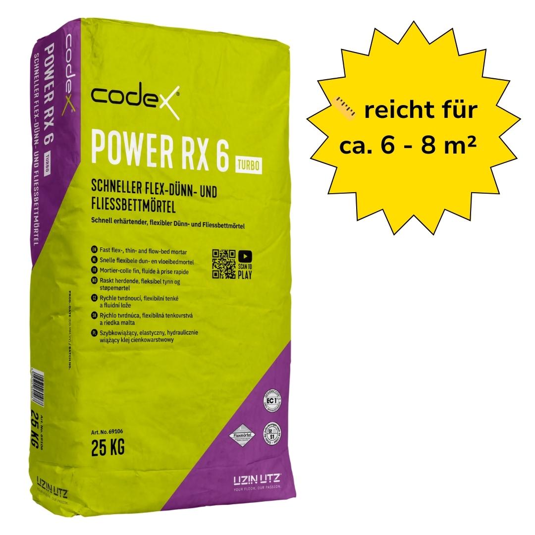 Fliesenkleber Schnellkleber "Codex Power RX 6 Turbo" schnell trocknend 25 kg