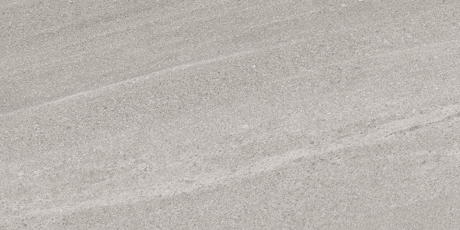 Fliese Sandstein-Optik hellgrau 30 x 60 cm "Eddystone Perla" Feinsteinzeug rektifiziert