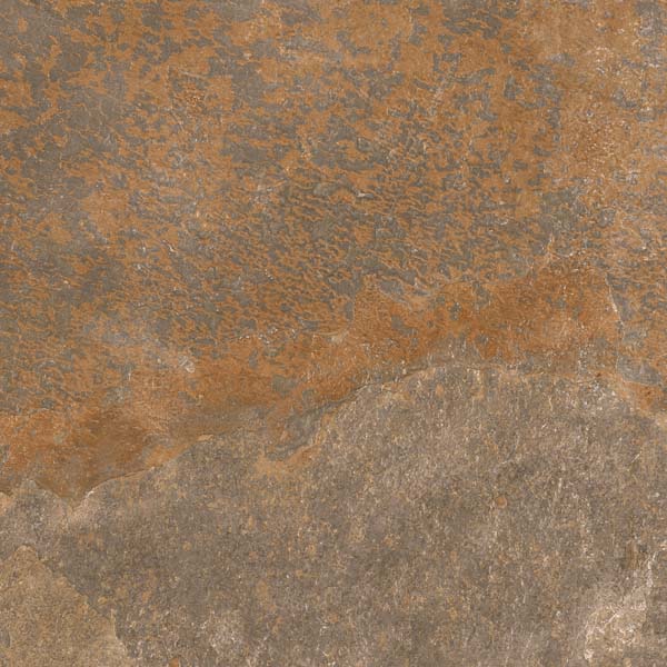 Fliese Steinoptik rustikal orange rot "Bor Oxido" rektifiziert