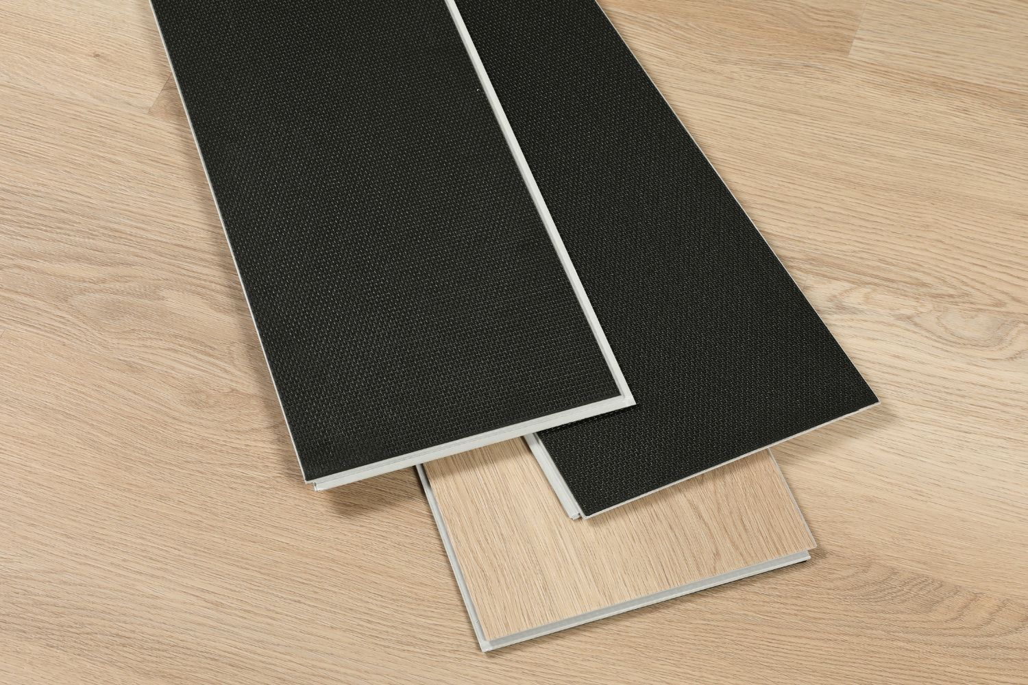 SPC Klick-Vinyl "Landhaus" Eiche hell 18,3x122x0,65 cm matt mit Trittschalldämmung