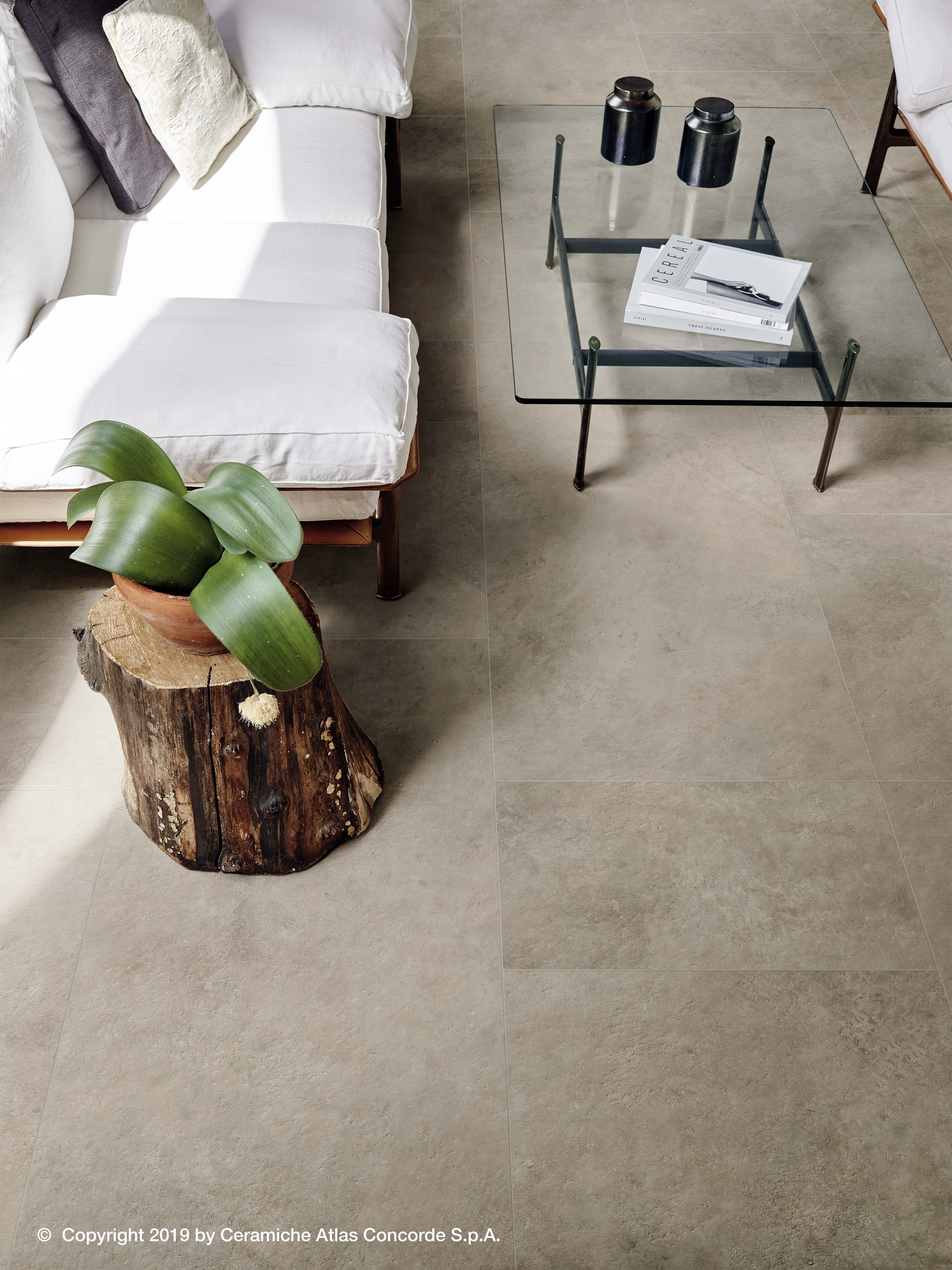 Fliese Kalkstein-Optik Steinoptik hell grau beige matt Aix Cendre Atlas Concorde