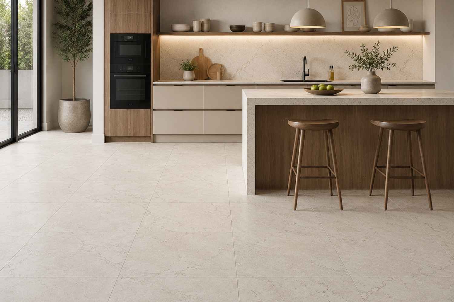 Ecoceramic Bruma White 60x60 cm matt Bodenfliese Natursteinoptik