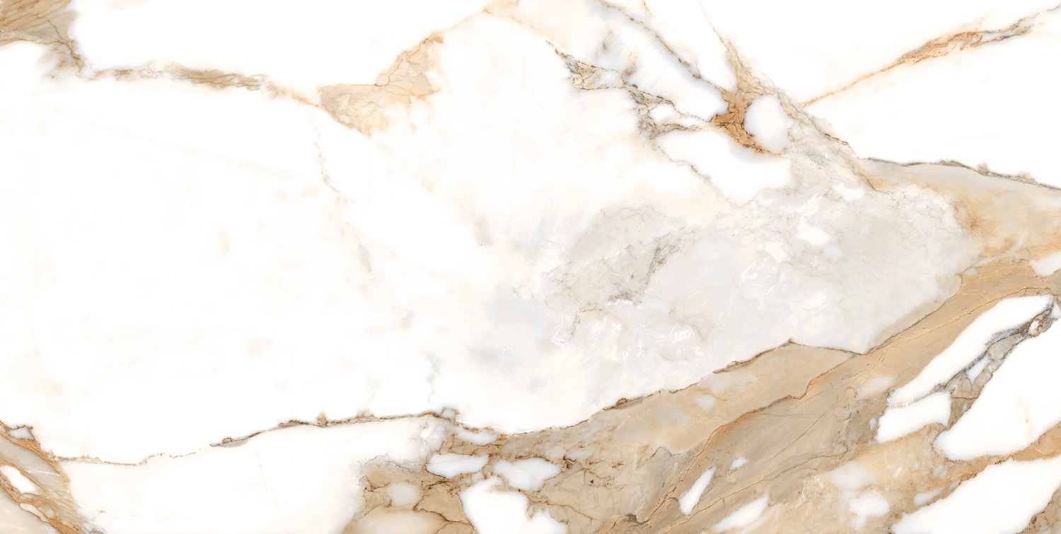 ABVERKAUF Fliese Paonazzetto-Marmoroptik weiß-beige matt 60x120 cm "Crash Beige" rektifiziert
